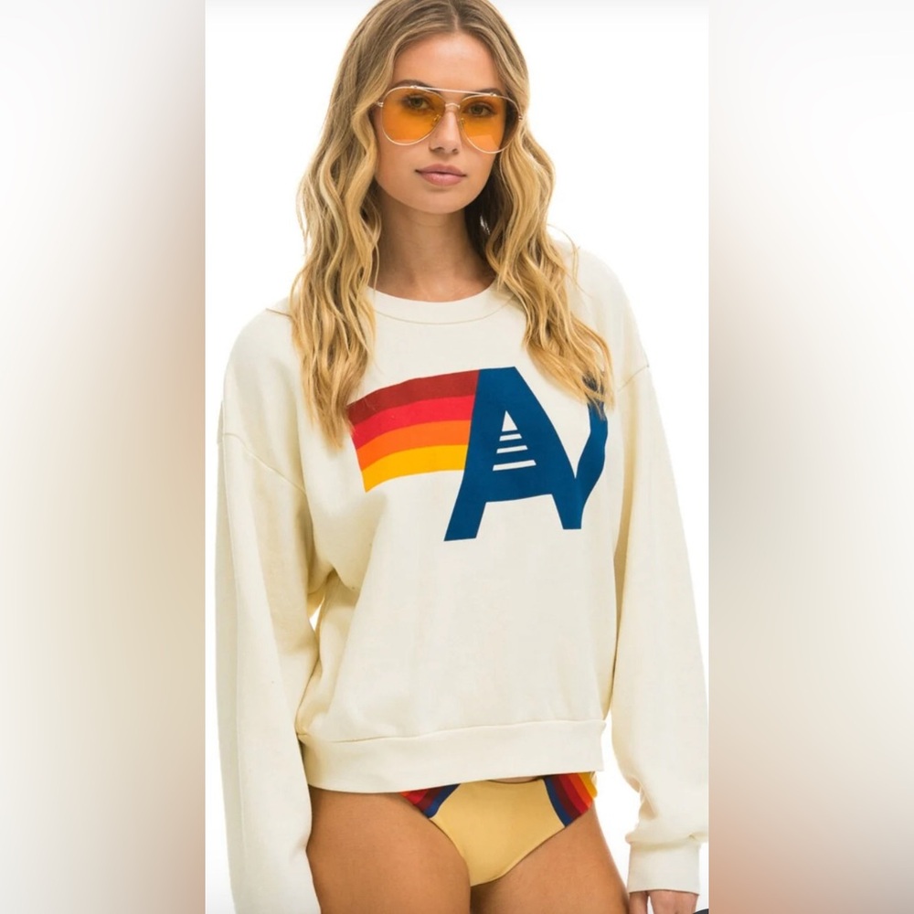 RARE AVIATION NATION CREWNECK. PERFECT CONDITION WORN ONCE. 🌈🌈🌈❤️❤️❤️
